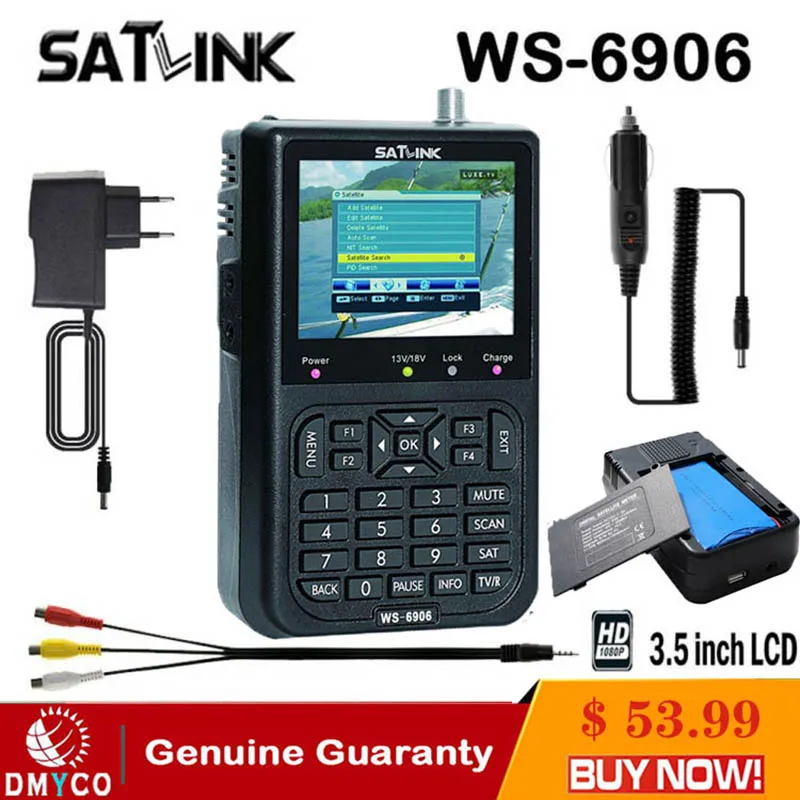 

[Genuine] Satlink WS-6906 DVB-S 3.5" FTA Digital Satellite Meter Satellite Finder Satellite SatFind LCD WS 6906 Satlink WS6906