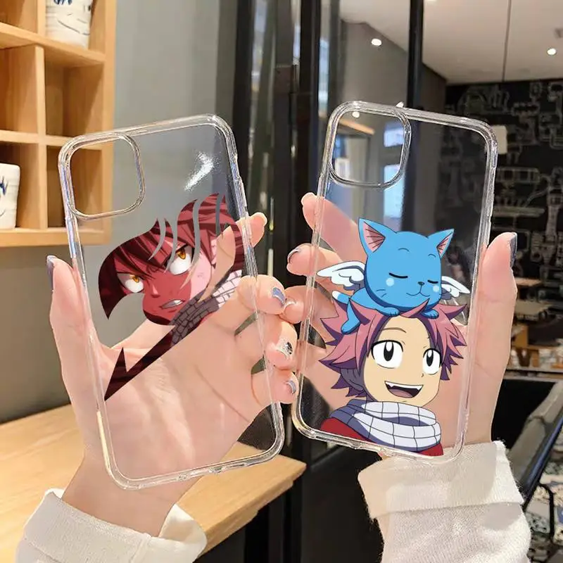Anime Fairy Tail Phone Case Transparent for iPhone 11 12 13 mini pro XS MAX 8 7 6 6S Plus X 5S SE 2020 XR Back Cover | Мобильные