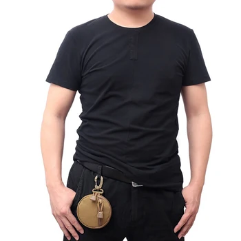 

Clyine New Round Tactical Wallet Pouch Portable Coin Key Pocket For Hunt Waist With Clip Outdoor Accessories Bag EDC Purse