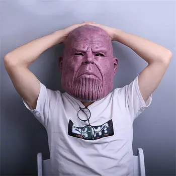

Thanos Mask Infinity Gauntlet Avengers Infinity War Gloves Helmet Cosplay Thanos Masks Halloween Party Cosplay Props