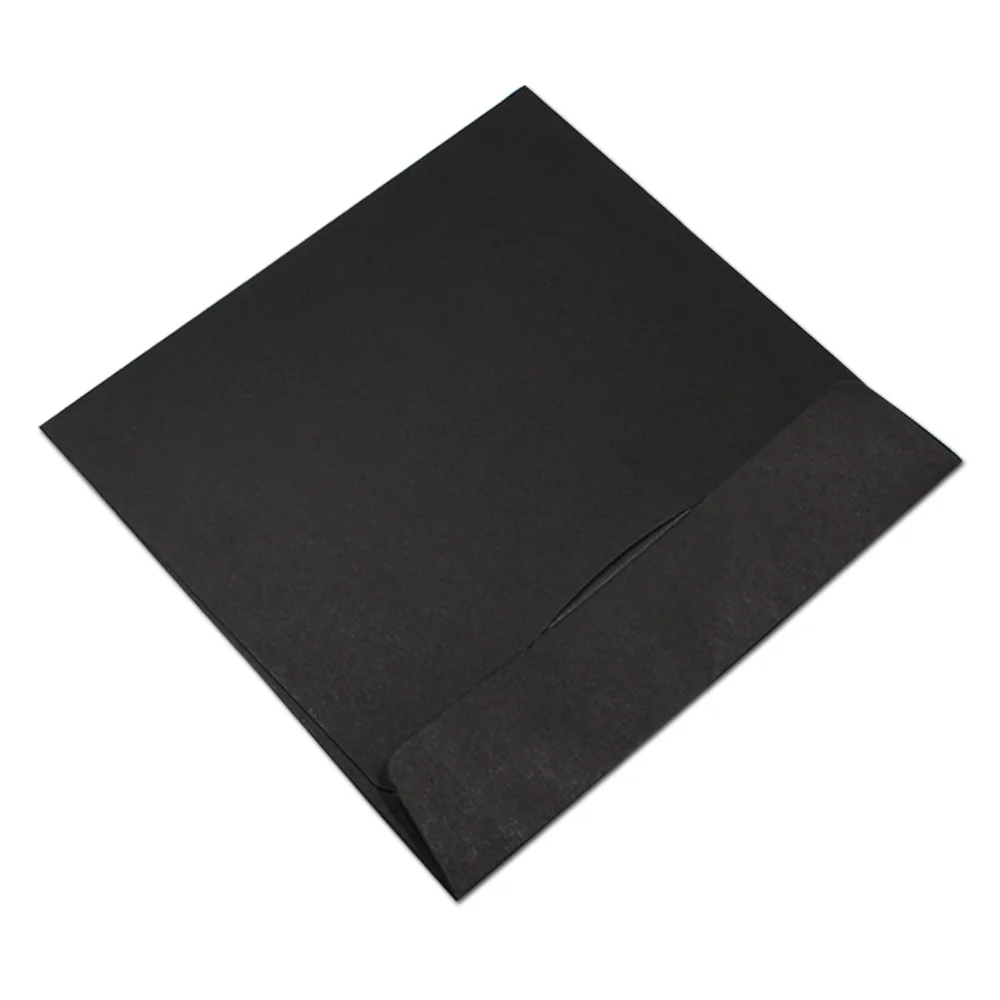 DHL 200 шт./лот 12,5*12,5 см Высокое качество компакт-диск с 250gsm вечерние крафт CD DVD Бумага мешок обложка CD упаковочные конверты пакет Коробки - Цвет: Black