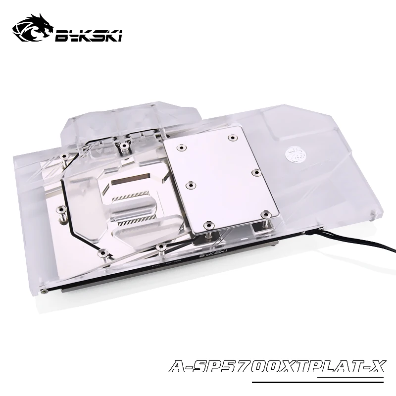Bykski водный блок для Sapphire Radeon RX 5700 XT Nitro+/медный радиаторный блок с полным покрытием/12 В RGB/5 В A-RGB светильник - Цвет лезвия: water block