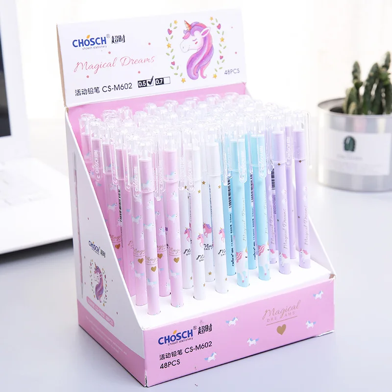 

1Pcs Unicorn Press Automatic Mechanical Pencil Writing Pencil School Supply Student Stationery 0.5mm
