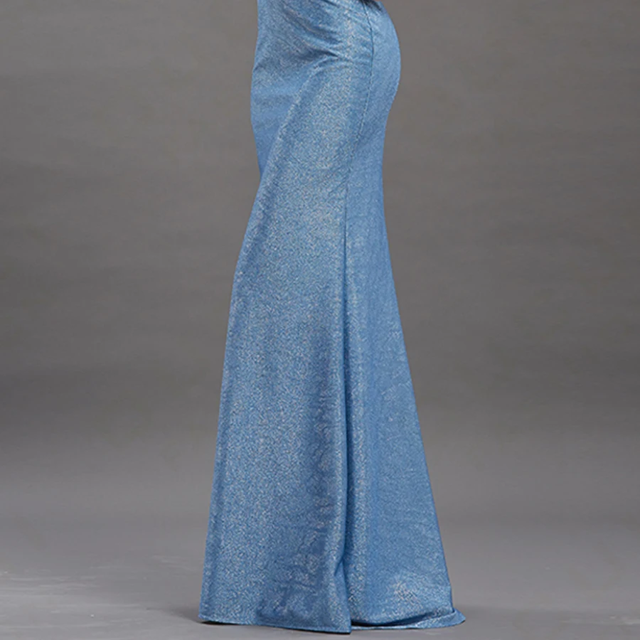 Это Yiiya вечернее платье Элегантное синее без рукавов Вечерние платья Русалка размера плюс длинные вечерние платья robe de soiree O008