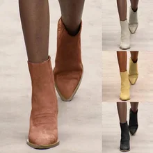 PUIMENTIUA/женские ботильоны; зимняя обувь из натуральной кожи без шнуровки; женские ботинки; женские повседневные ботинки из коровьей замши; Botas