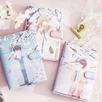 

School Stationery Japanese Book PU Magnetic Button Notebook for Journal Sketchbook Diary Weekly Planner Agenda Hand Account