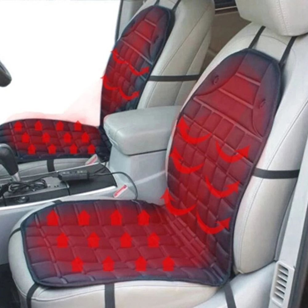 Car Heating Pad for Seat Cushion 12V Heated Cover Seat,Heater Warmer, Winter Household Cushion car driver heated seat cushion - Название цвета: 1set Black A