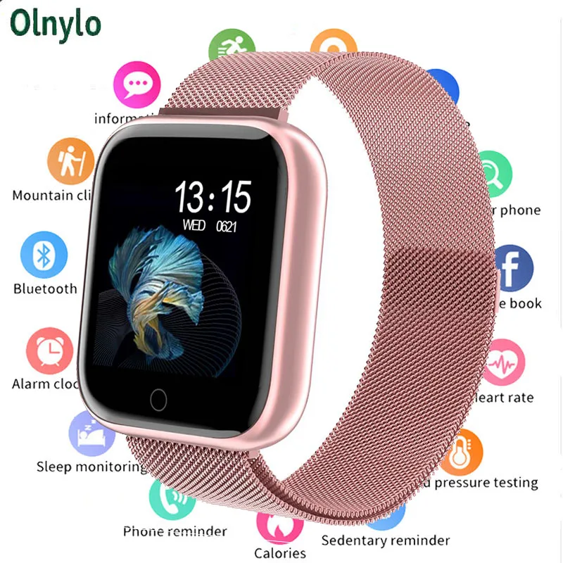 

2019 Women Waterproof Smart Watch P70 P68 Plus Bluetooth Smartwatch For Apple IPhone Xiaomi Heart Rate Monitor Fitness Tracker