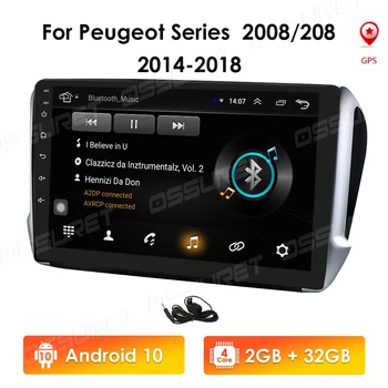 

4G LTE Android 10 2din Autoradio For Peugeot 2008 208 Series 2014-2018 Multimedia Stereo Car DVD Player Navigation GPS Radio RDS