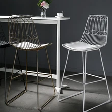 Современный Дизайн Топ продаж производитель Лофт Крытый открытый металлический провод черный белый золотой барная стойка стул 1 шт