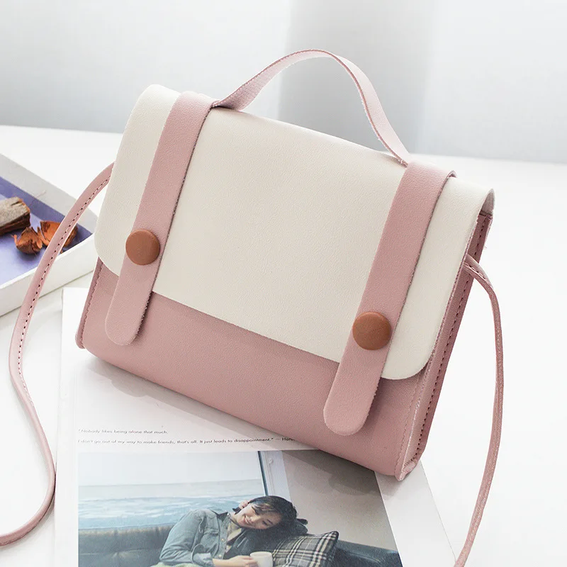 

2019 New Style Korean-style Backpack Shoulder Handbag Oblique Phone Bag Contrast Color WOMEN'S Bag