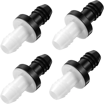

HOT-4 Pcs Check Valve 3/8 Inch 10 mm ABS Plug-in Check Valve Fuel Oil Water Gas Air One-Way Check Valve for Liquids