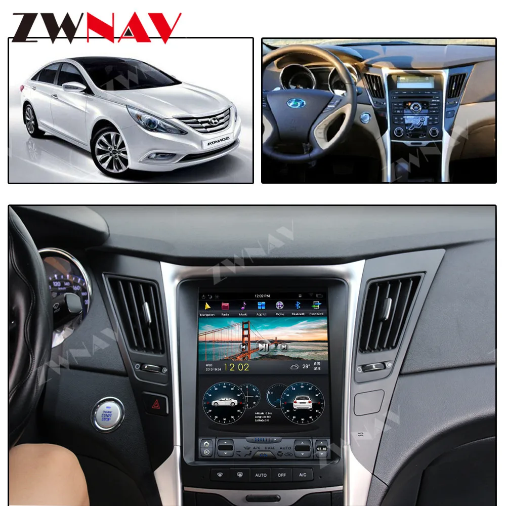 Тесла стиль вертикальный экран Android 8,1 Автомобильный dvd плеер для hyundai Sonata 2012 2013 BT GPS navi Авто Радио Стерео головное устройство
