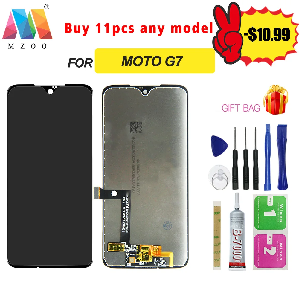 

High Quality LCD For Motorola G7 XT1962 LCD Display Sreen Touch Digitizer Replacement Assembly Panel Parts With Fram Free Tool
