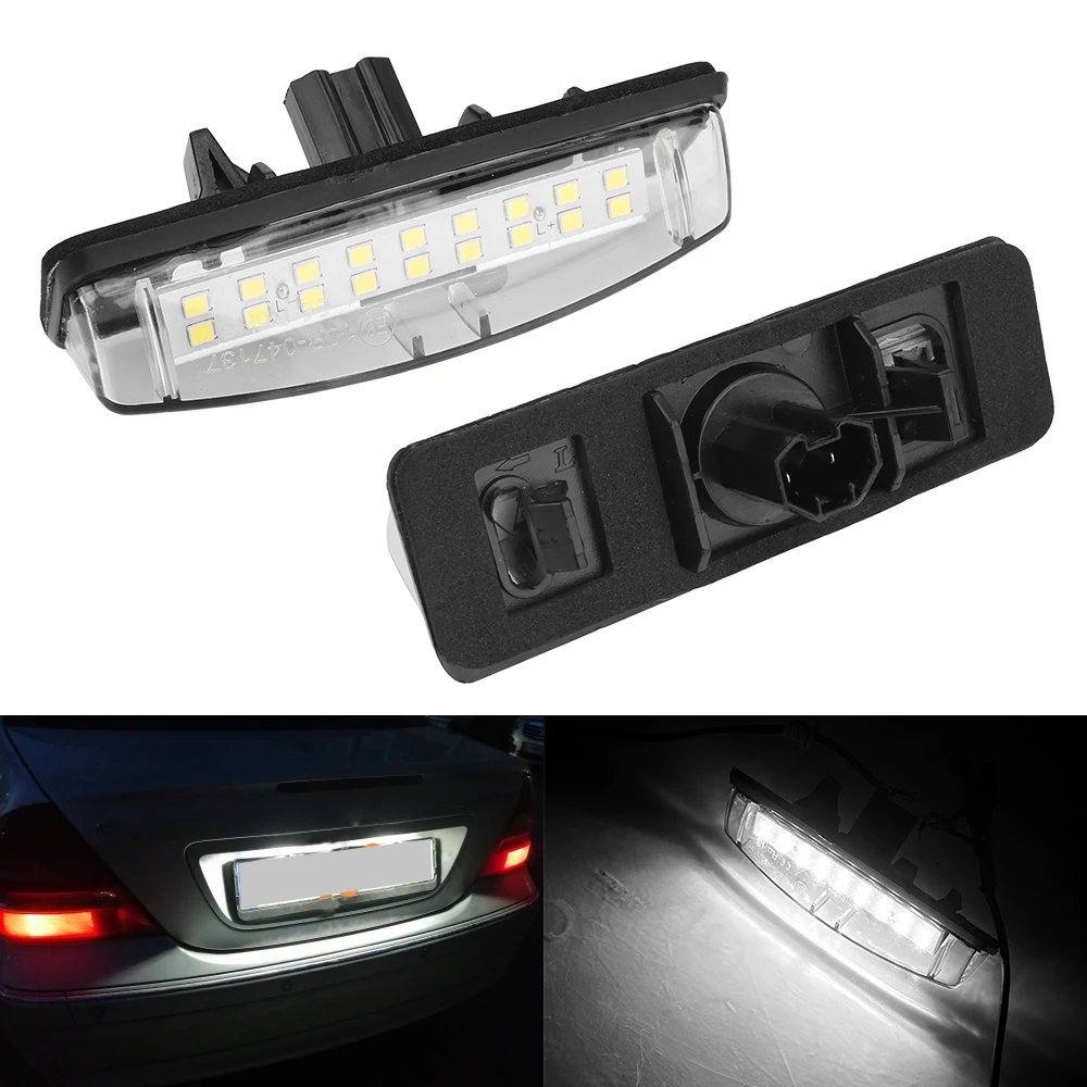 12V CANBUS No Error LED License Plate Lights For MITSUBISHI Grandis 2003~ Toyota Camry Aurion Prius Car Number Lamp Accessories
