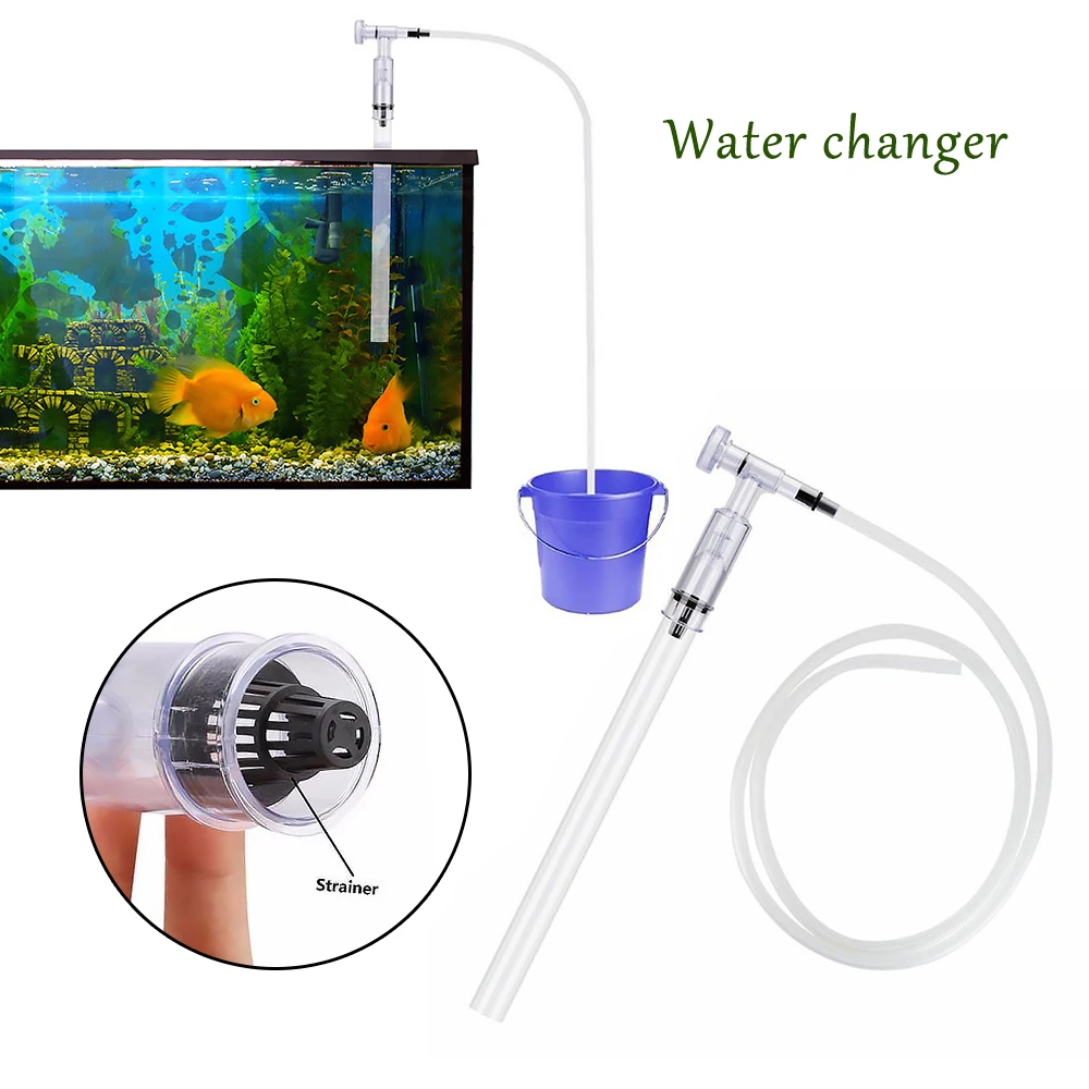水族館の水槽サイフォン砂利クリーナー手サイフォンポンプ交換排出する水で分2 Air Pumps Accessories Aliexpress
