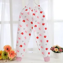 Buda Bear/всесезонные Повседневные детские штаны из чистого хлопка с разноцветным рисунком; трикотажные подштанники