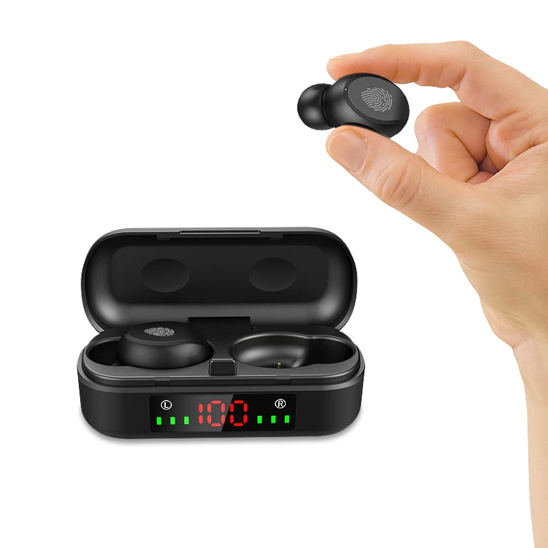 Беспроводные Bluetooth 5 0 гарнитура V8 HiFi стерео наушники 2000 мАч спортивные мини для
