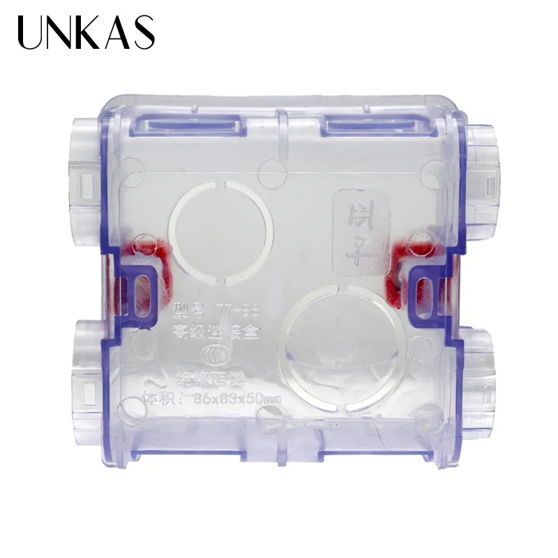 UNKAS Wall Mounting Box Internal Cassette White Back Box 137*83*56mm For 146mm*86mm Standard Touch Switch and USB Socket