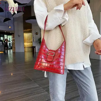 

Lady Elegant Luxury Pure Color Handbag Female PU Leather Vintage Women Shoulder Bags Shopping Fashion Retro Totes