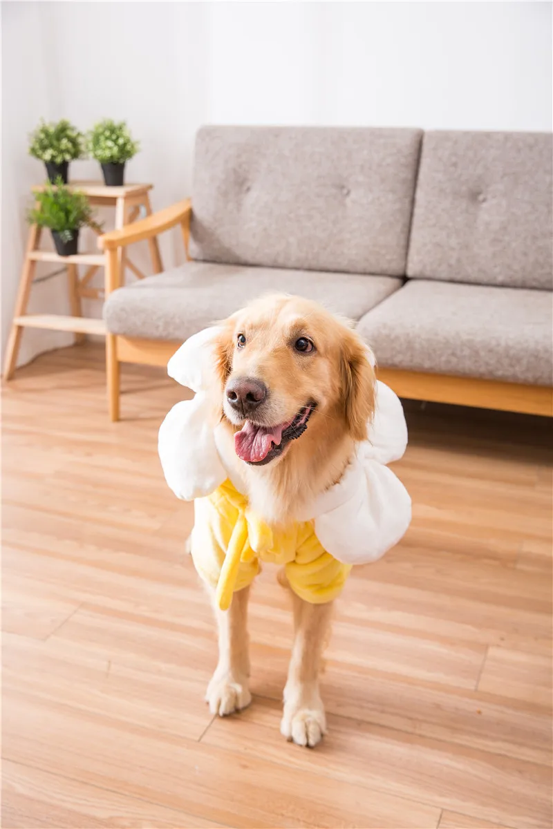 Hipidog Подсолнух Милая одежда для больших собак фланелевая Флисовая теплая Пижама для собак большой средний