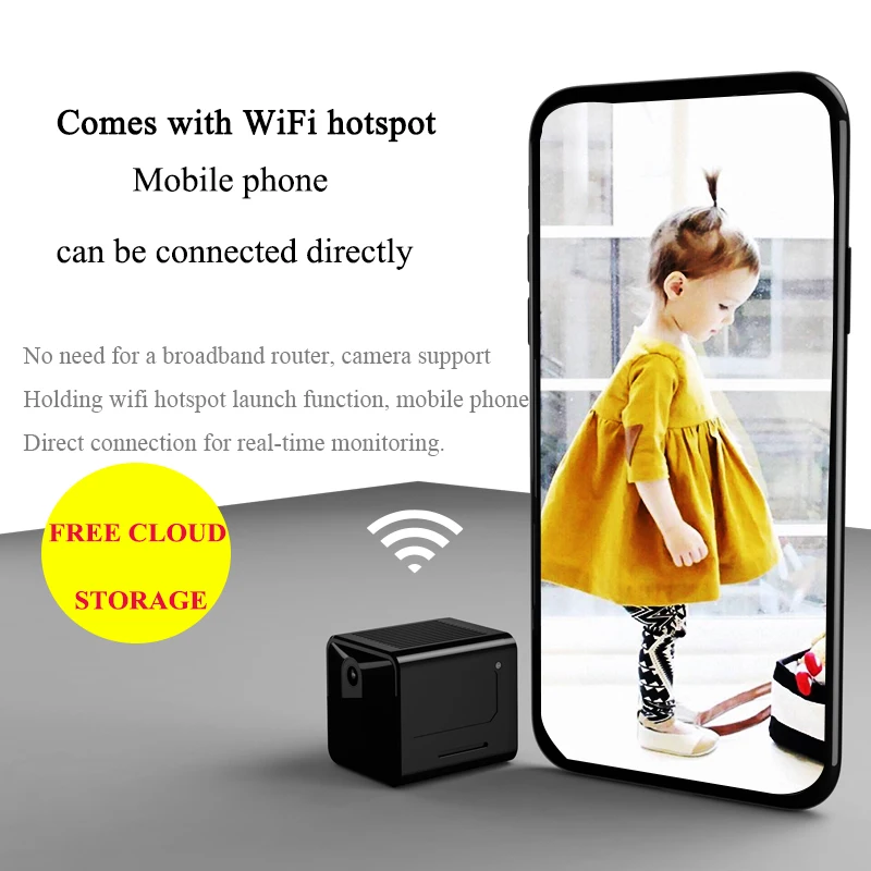 HiLEME, 25 часов непрерывной работы, беспроводная wifi видеокамера, Домашняя безопасность, мини камера, wifi, 1080 P, ночное видение, скрытая карта TF