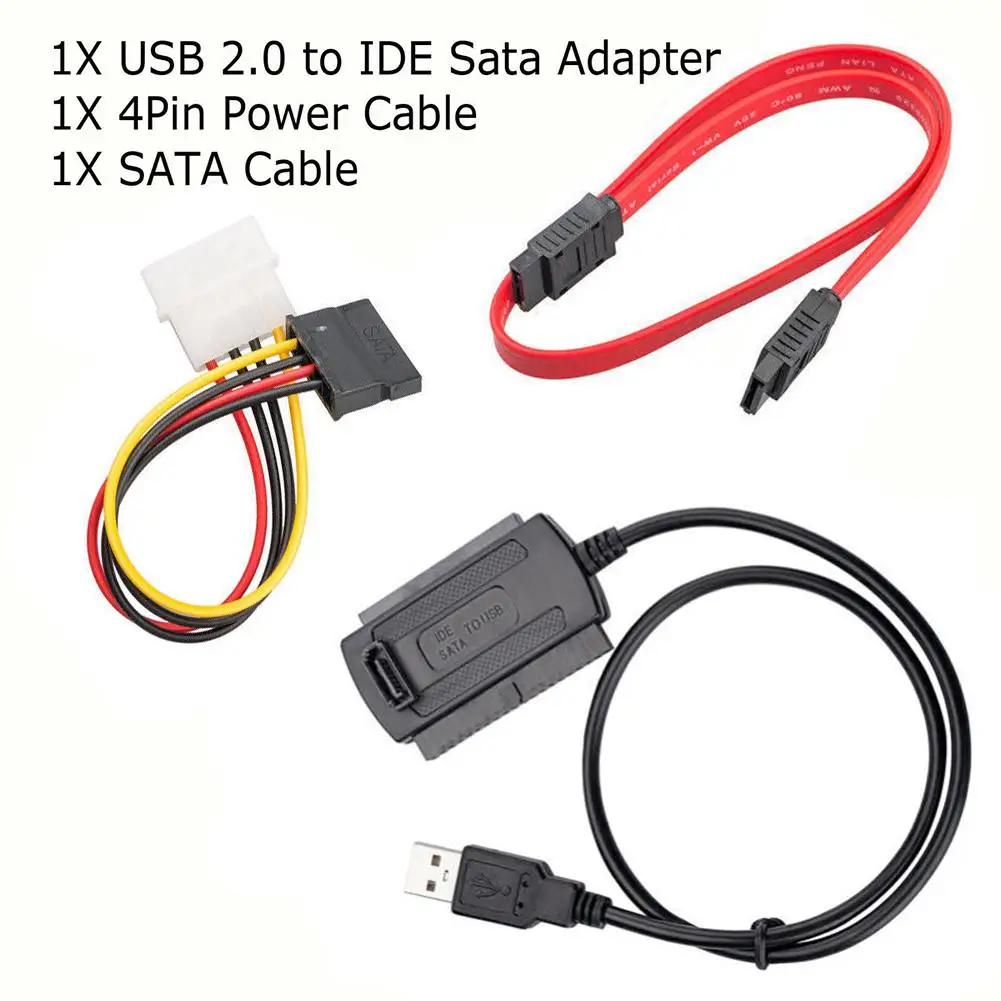 Conversor Adaptador de Disco Rígido Usb 2.0 para Ide Sata Doce 2.5 3.5 hd Hdd - Imagem 3
