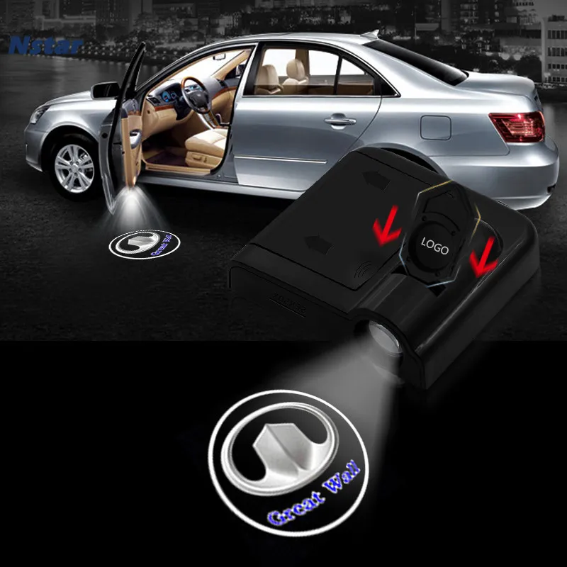 

Nstar 1pc Auto LED Door Welcome Light Projector Logo Laser Lamp Car Ghost Shadow Light For Great Wall Wingle Decoration
