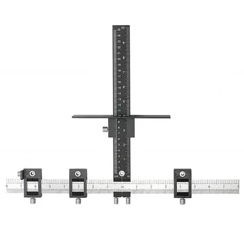 

Drill Guide Punch Locator Woodwork Ruler Hole Cabinet Hardware Jig Pull Tool