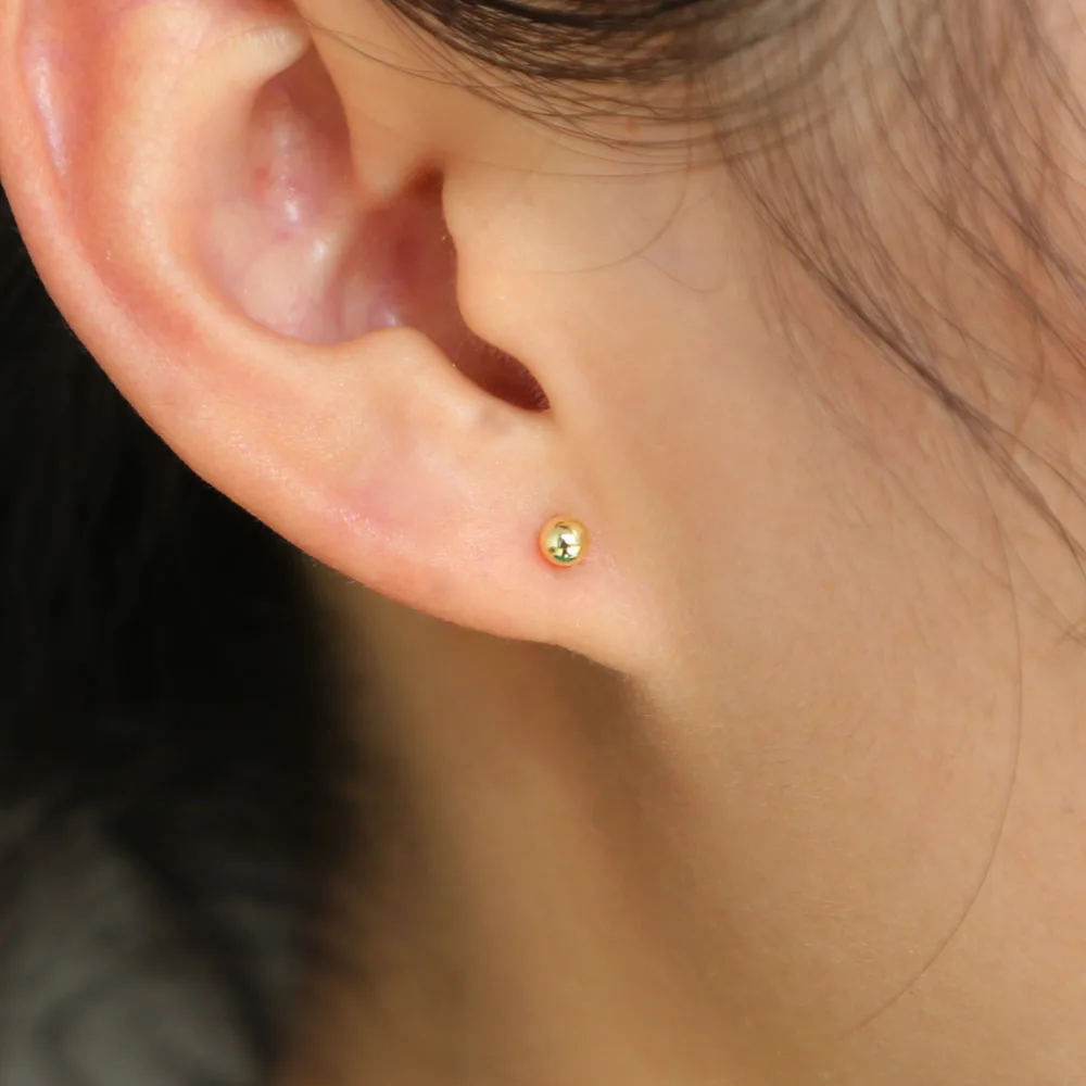 Серьги гвоздики в минималистическом стиле женские миниатюрные ювелирные