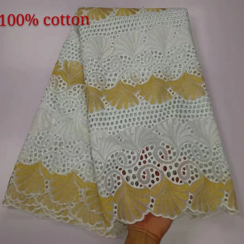 Швейцарская вуаль кружева в швейцарской мягкой вышивкой африканская кружевная ткань Высококачественная кружевная хлопковая ткань с камнями для платьев