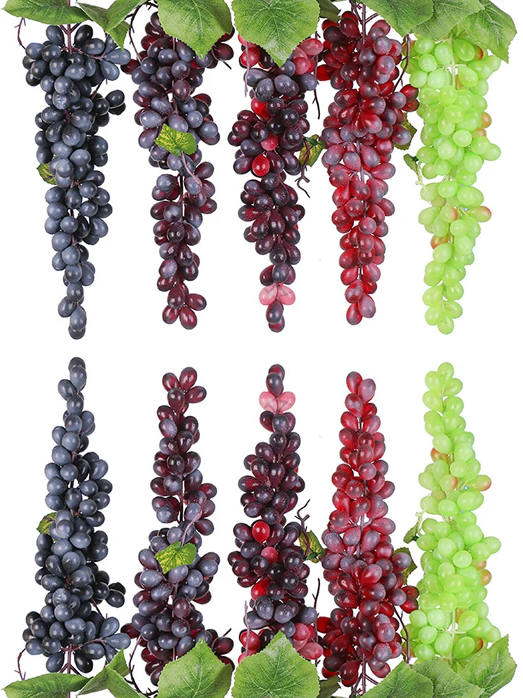 1pcs Artificial Fruit Artificial Grape DIY Plastic Fake Fruit Christmas Home Wedding Decoration Simulation Fruit dropship ping