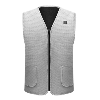 

Men Women Outdoor USB Infrared Heating Vest Jacket Winter Flexible Electric Thermal Waistcoat Outdoor Fishing Hiking Cycling