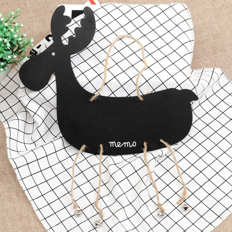 Christmas Sheep elk shape Blackboard Art Craft Chalk Board Draw Mural Decor Art Chalkboard Wall Boards for Kids Rooms Home Door