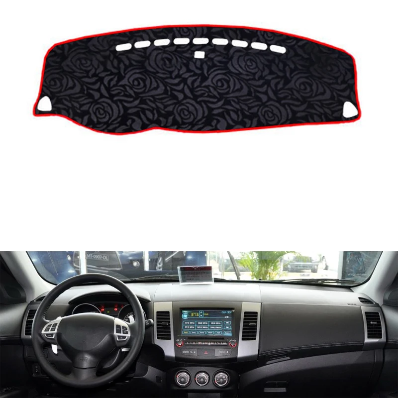 Роза шаблон для Mitsubishi outlander 2009 2010 2011 2012 крышка приборной панели наклейки для автомобиля декоративные аксессуары для автомобиля наклейки