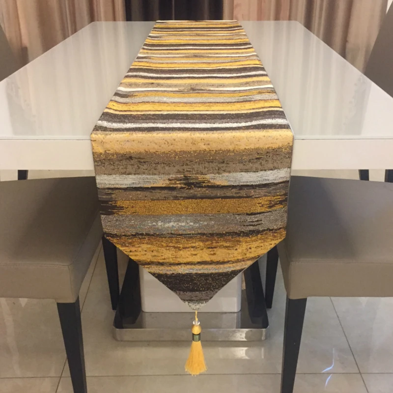 Color Straight European table runner High Precision fabric Table Flag Bed Tail Towel | Дом и сад
