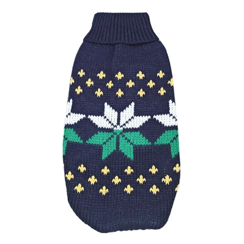 Рождественский свитер для домашних животных, собачий пуловер для кошек, зимняя одежда для маленьких собак, чихуахуа, Йоркского щенка, куртка, одежда для домашних животных - Цвет: D