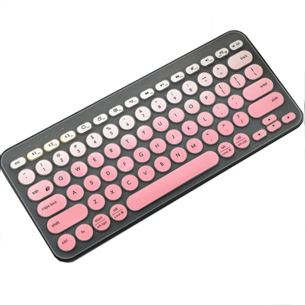 Ultra delgado teclado del ordenador portátil cubierta de la piel para Logitech K380 inalámbrico del teclado Protector de teclado Protector protectora de silicona funda de Film para Logitech