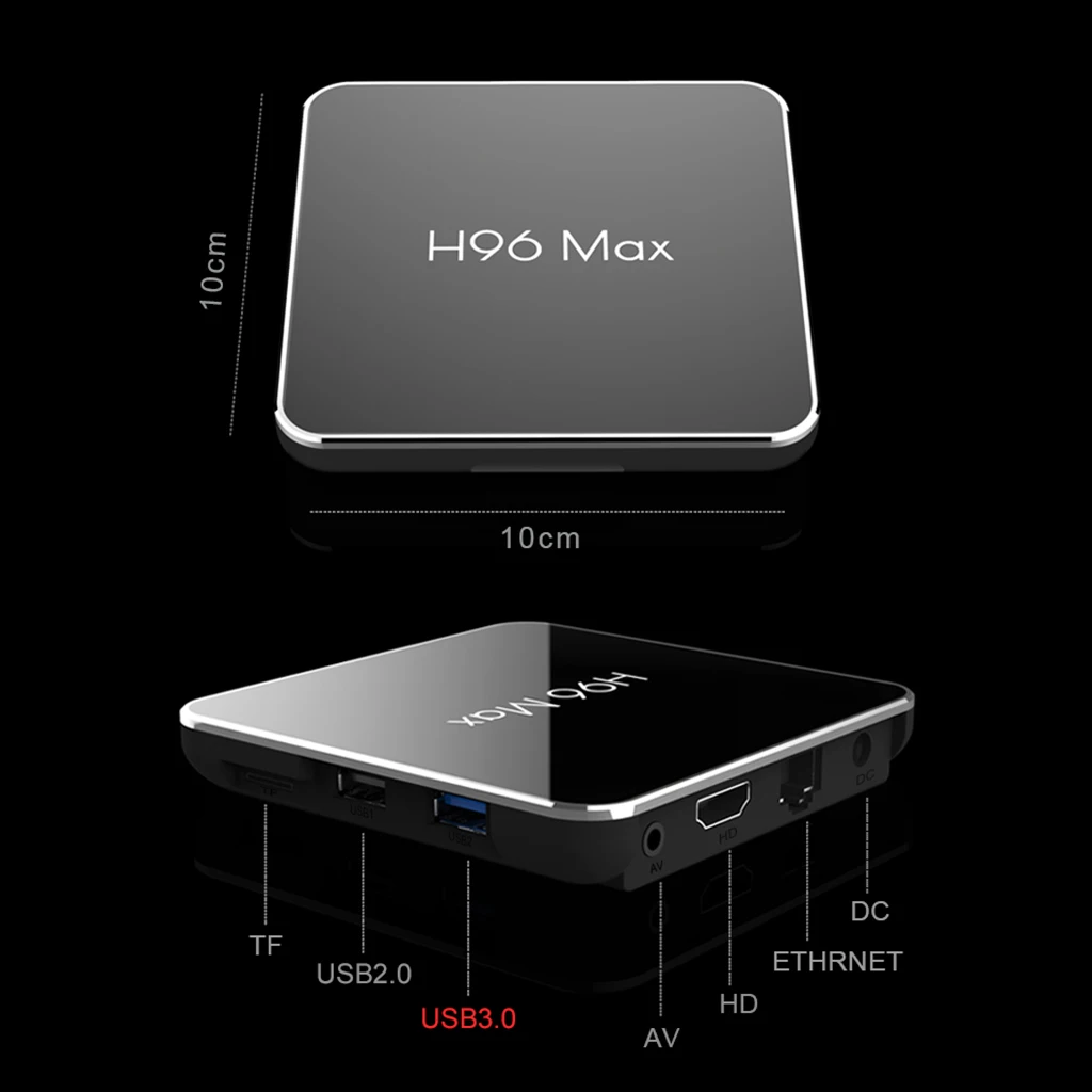 H96 MAX X2 Smart tv Box 4 ГБ 32 ГБ S905X2 1080P H.265 4K Google AU