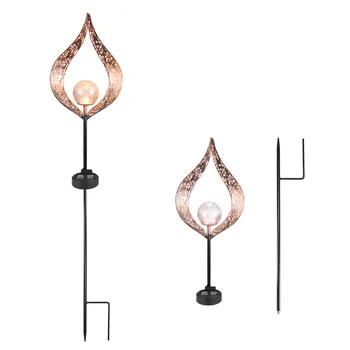 

LED Solar Flame Light Metal LED Garden Light Flame Effect Lamp Waterproof Outdoor Lights Landscape Lights Solar Decorative Light