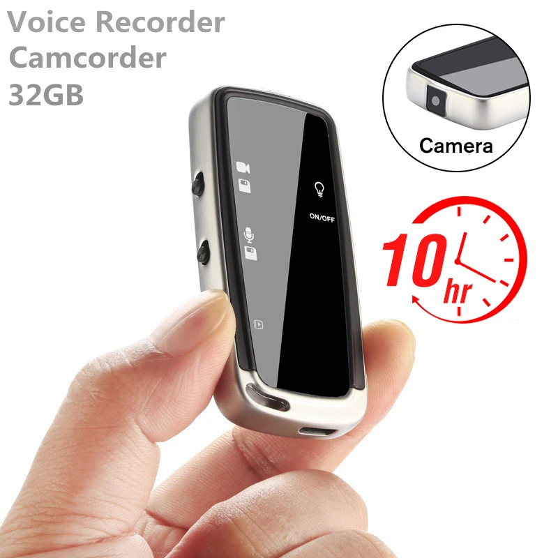

10 Hours Video Voice Recorder Mini 32GB 480p Micro Camera Video Recording Device Set Sound Audio Recorders Camcorder Support TF