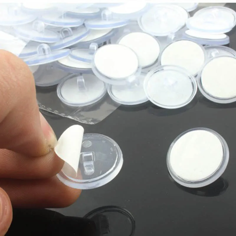 Disc-Hook Decorative-Poster Hanging 3cm-Suction-Hook Self-Adhesive Transparent Strong-Traceless