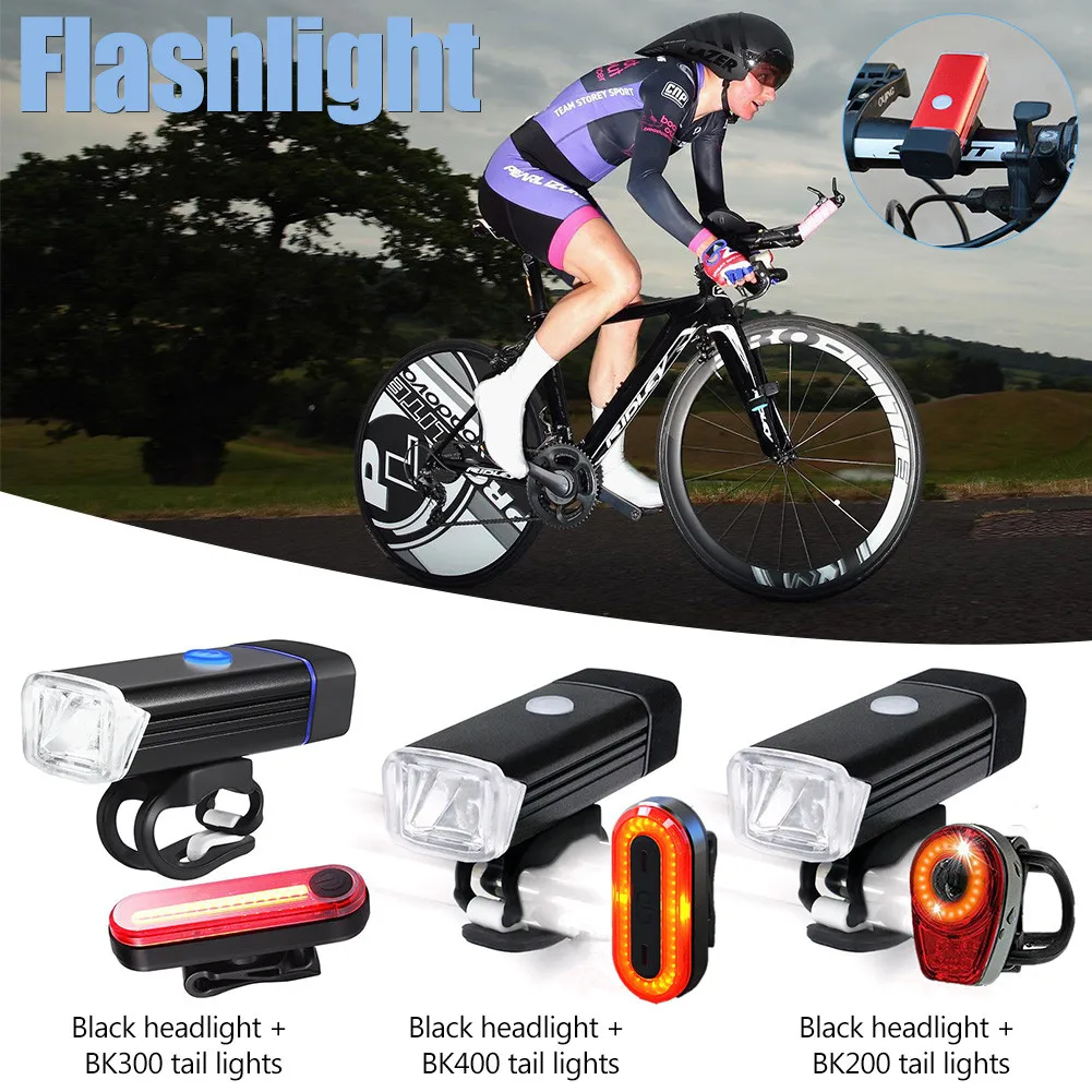 Usb Rechargeable Bike Light Front Handlebar Cycling Led Light Battery Flashlight Torch Headlight Bicycle Accessories