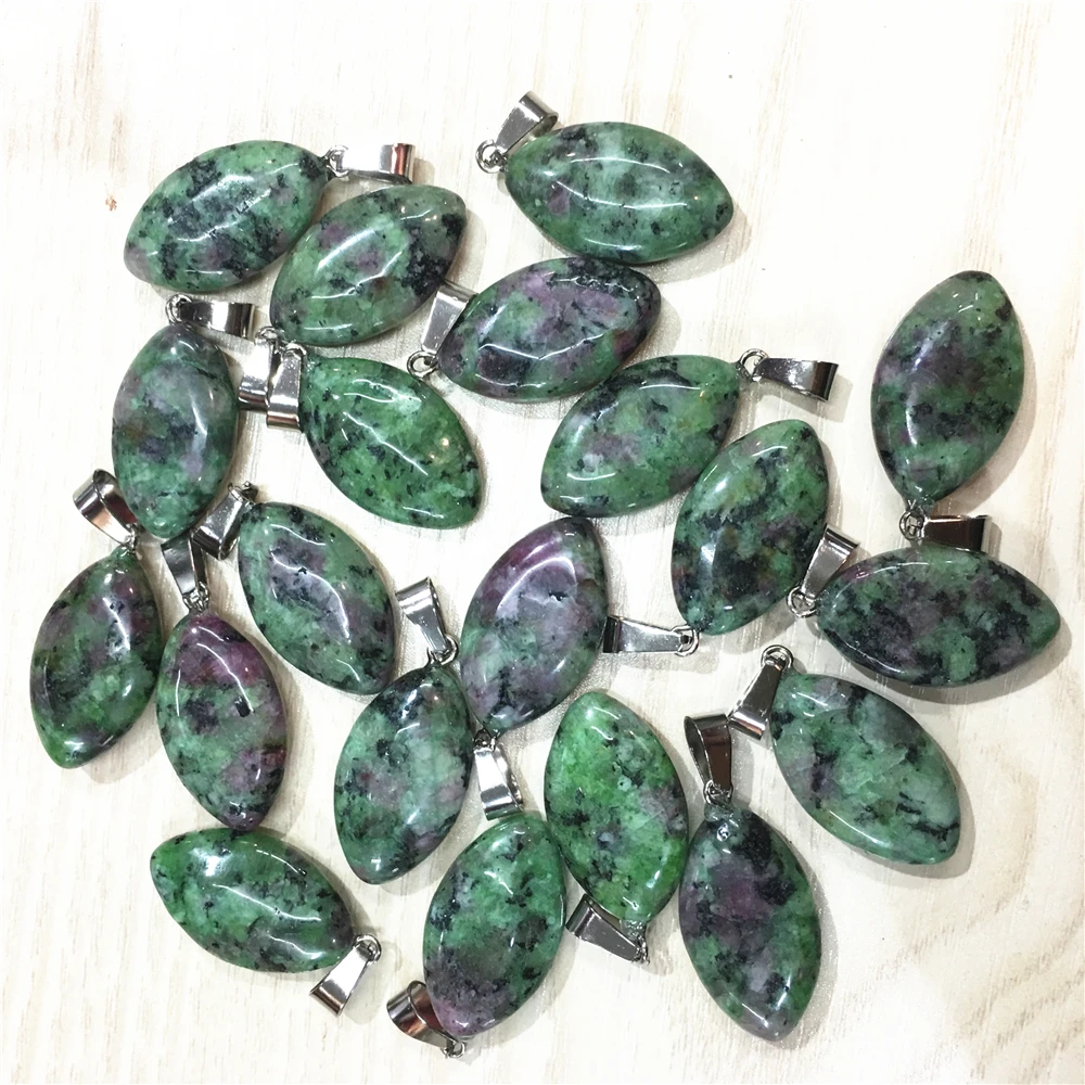 Red and green treasu Горячая мода унисекс натуральные драгоценные камни камень Кристалл Подвески бирюза амулеты Mariquesa Для Изготовление Ювелирных ожерелий 25 шт - Окраска металла: Red and green treasu
