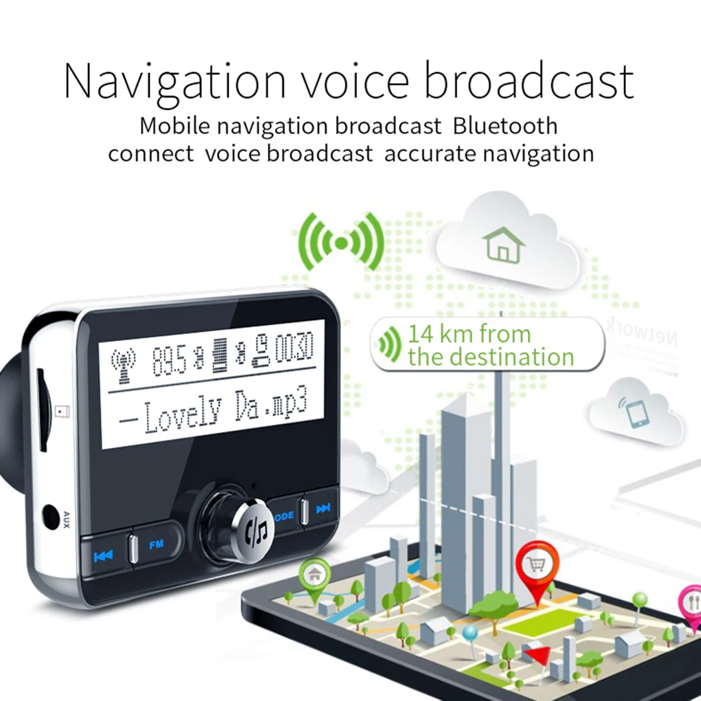 Bluetooth fm-передатчик беспроводной автомобильный fm-модулятор MP3-плеер свободный Ручной ЖК-дисплей автомобильное зарядное устройство