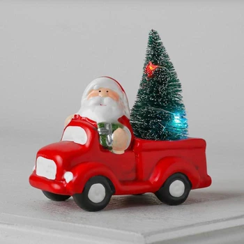 

Ceramic light figure "Santa Claus on the car" 11 cm, 2 LED, 2xAG13 5133398