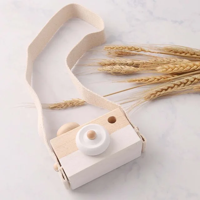 Baby Toy Cute Wooden Camera Toy Hanging Nordic Style Beech Wood Camera Educational Toys Fashion Home Photography Prop Decor Gift 10