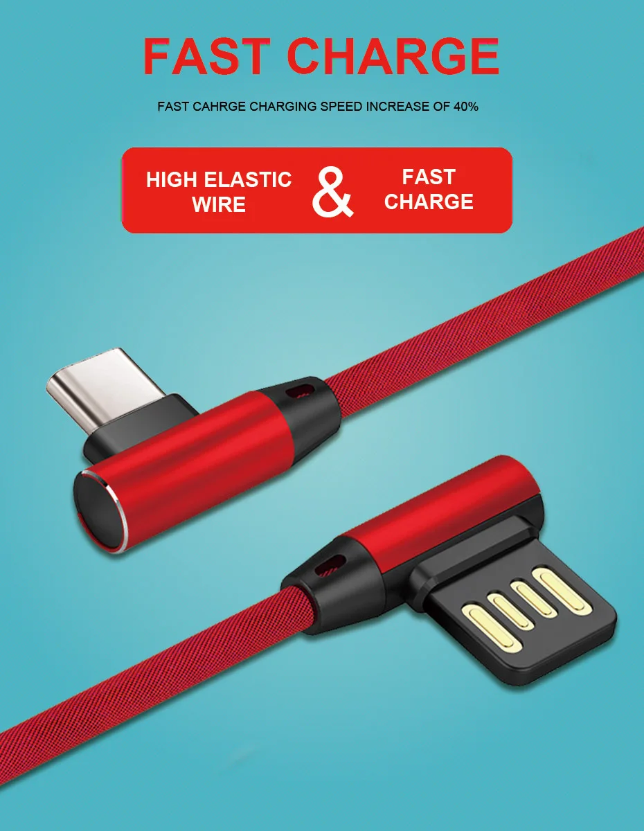 PINZHENG 90 градусов 1 м usb type C кабель Быстрая зарядка type-C кабели для Samsung Xiaomi huawei зарядное устройство для мобильного телефона USB кабель для передачи данных