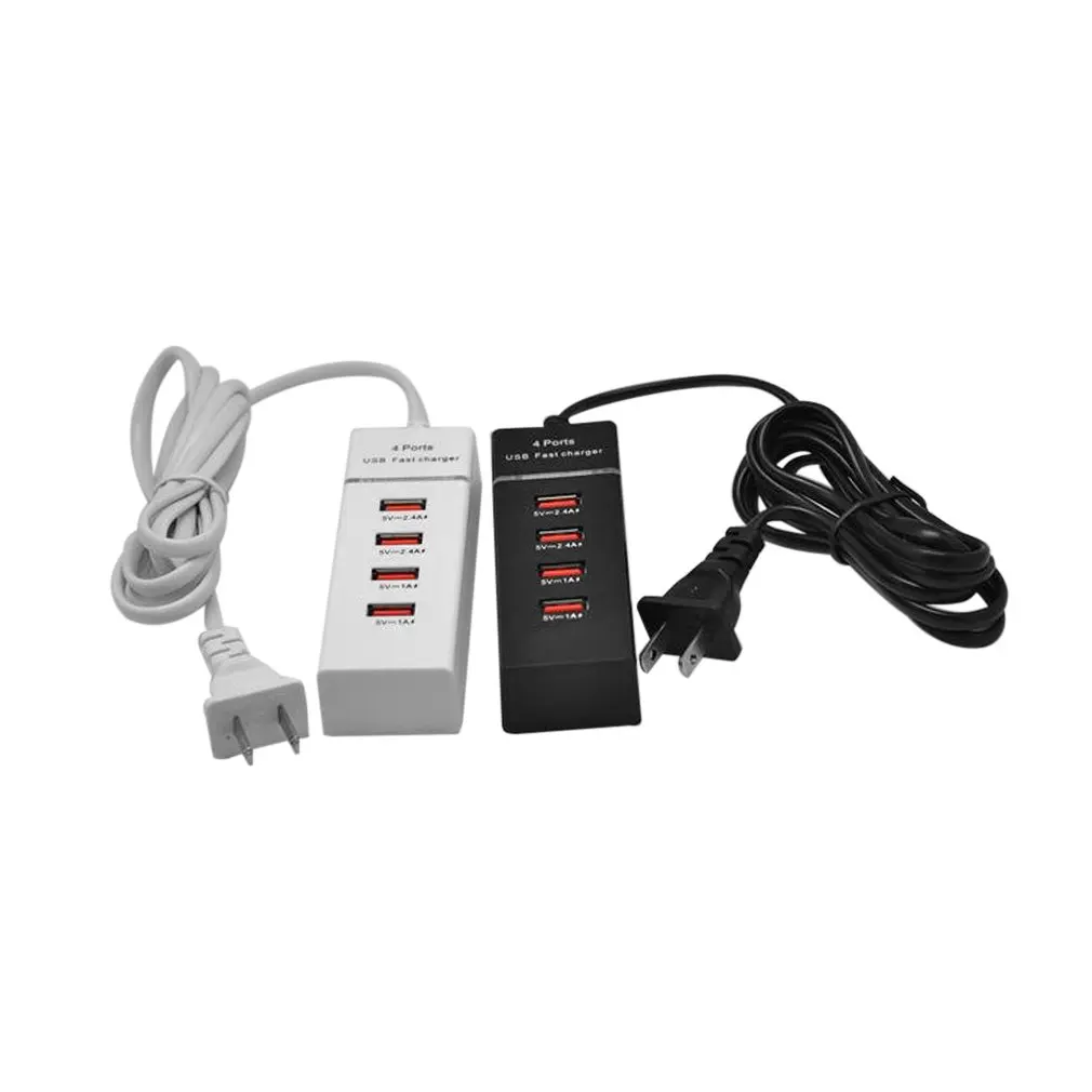 ICOCO новое горячее портативное цифровое зарядное устройство 4USB красочные огни Быстрая зарядка зарядное устройство