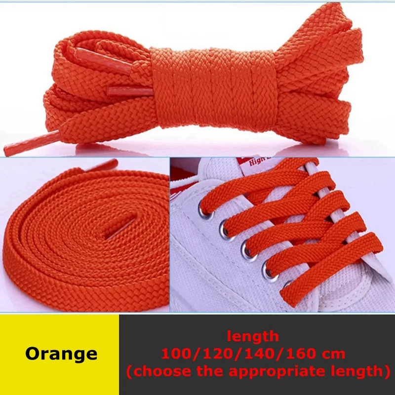 1 пара классические плоские шнурки обуви полые плетеные шнурки белый роскошный Простой Досуг кроссовки шнурки унисекс 26 цветов - Цвет: Оранжевый